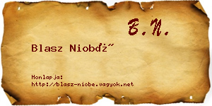 Blasz Niobé névjegykártya